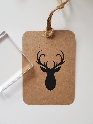 Deer Head Rubber Stamp