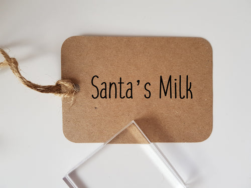 Santa's Milk Rubber Stamp
