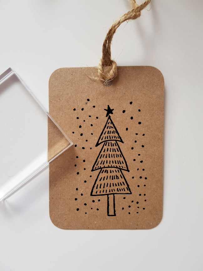 Christmas Tree Rubber Stamp Arty Alphabet