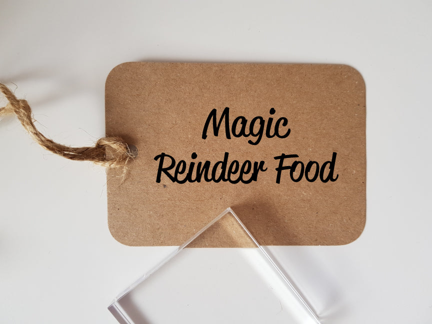Flying Reindeer Rubber Stamp - 2" X 2" Wood Mount With Foam Cushion - View #4
