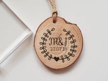 Wedding Rubber Stamp with Initials and Date