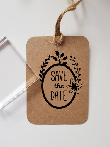 Wedding Save the Date Rubber Stamp