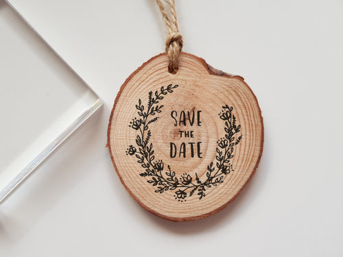 Wedding Save the Date Rubber Stamp