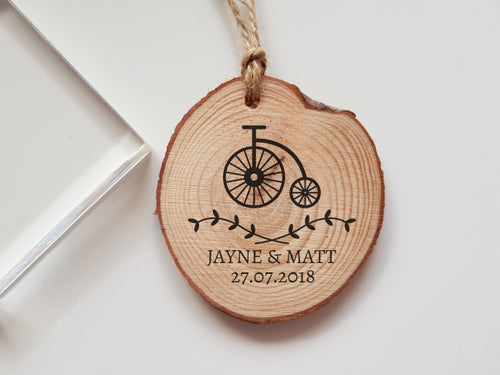 Wedding Rubber Stamp with Names and Date