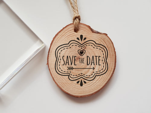 Wedding Save the Date Rubber Stamp